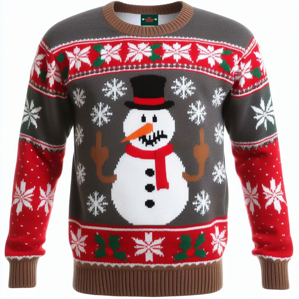 Bad Christmas Jumper with a snow man